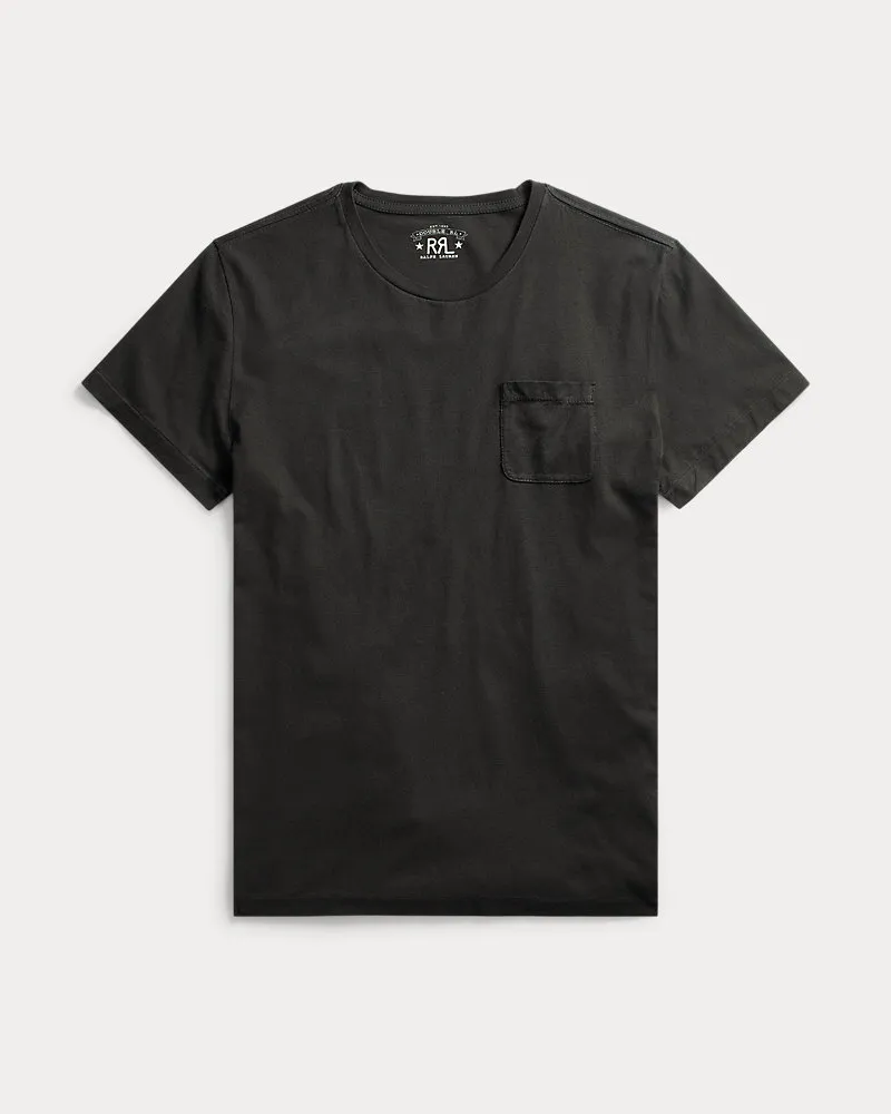 Ralph Lauren Jersey-T-Shirt mit Tasche Black