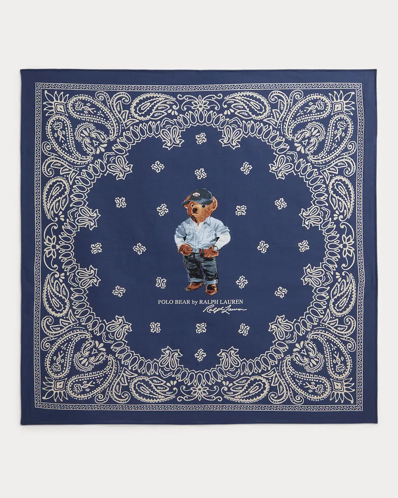 Ralph Lauren Bandana mit Paisley-Motiv und Polo Bear Blue