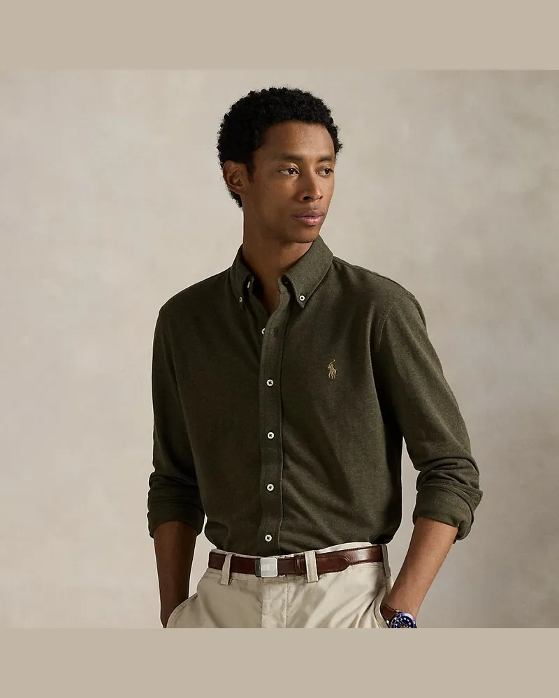 Ralph Lauren Featherweight-Piqué-Hemd Green