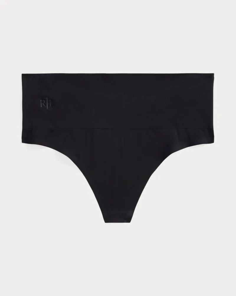 Ralph Lauren Tanga mit hoher Leibhöhe Black