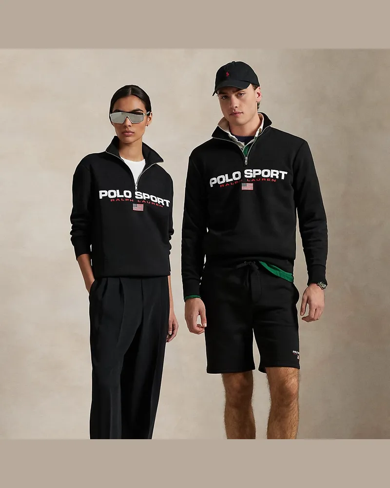 Ralph Lauren Sweatshirt Polo Sport aus Fleece Black