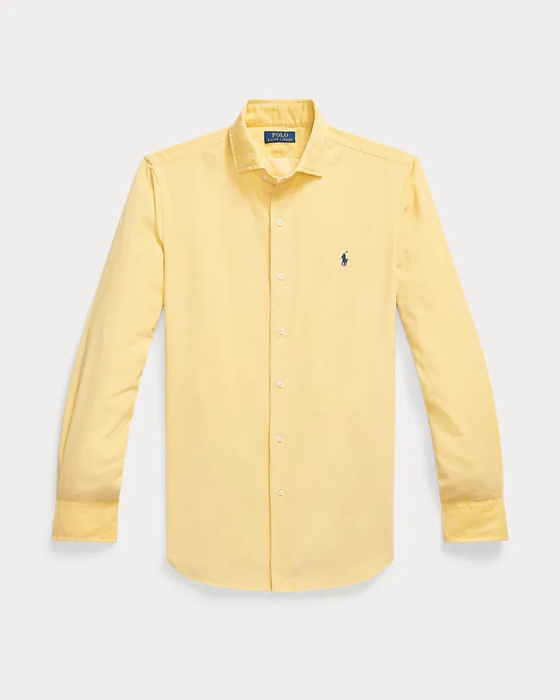 Ralph Lauren Custom-Fit Hemd aus Kordsamt Yellow