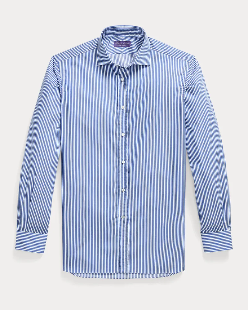 Ralph Lauren Handgefertigtes Twillhemd mit Streifen Blue