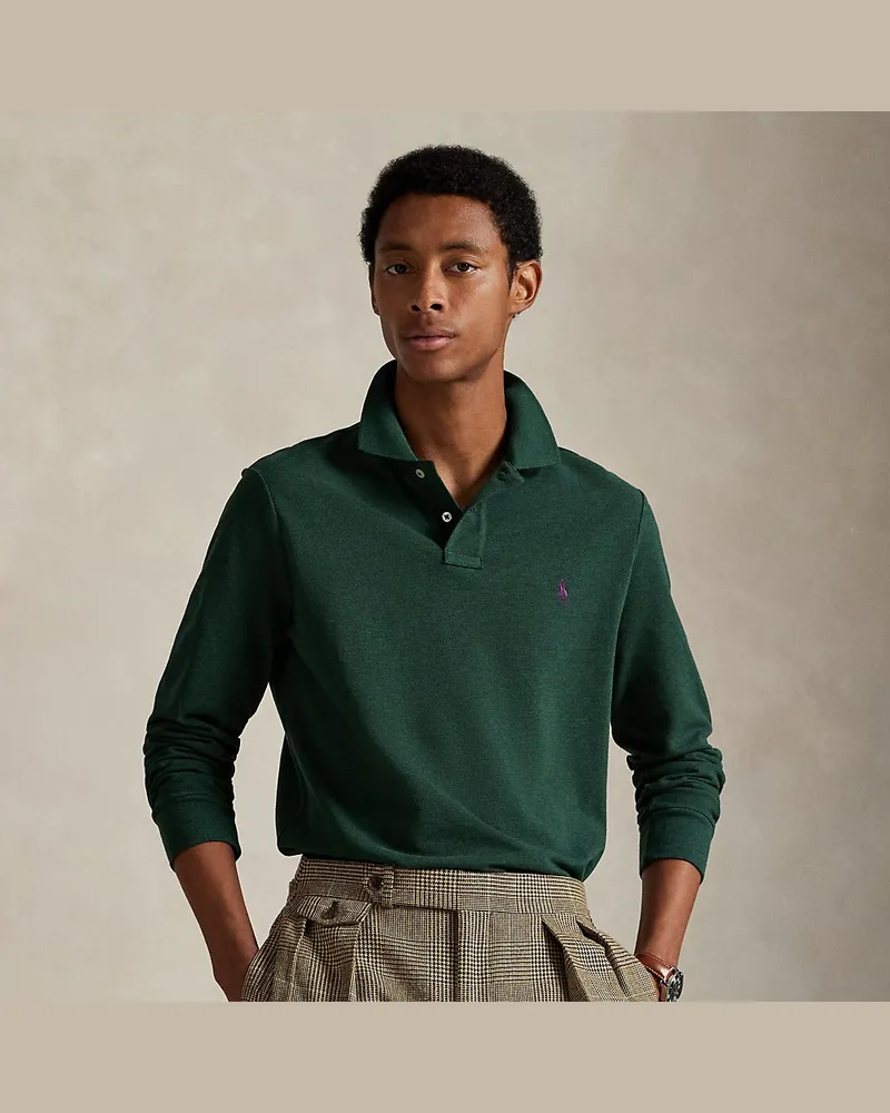 Ralph Lauren Custom-Slim-Fit Piqué-Poloshirt Green