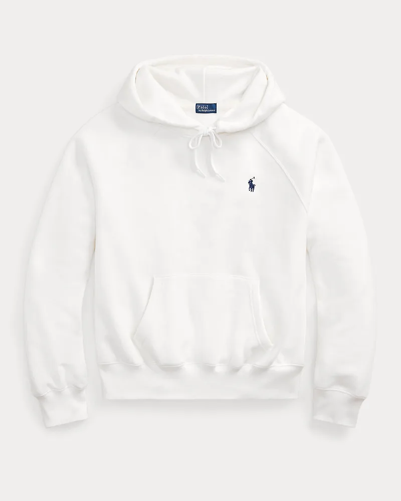 Ralph Lauren Shrunken-Fit Kapuzenpullover aus Fleece White