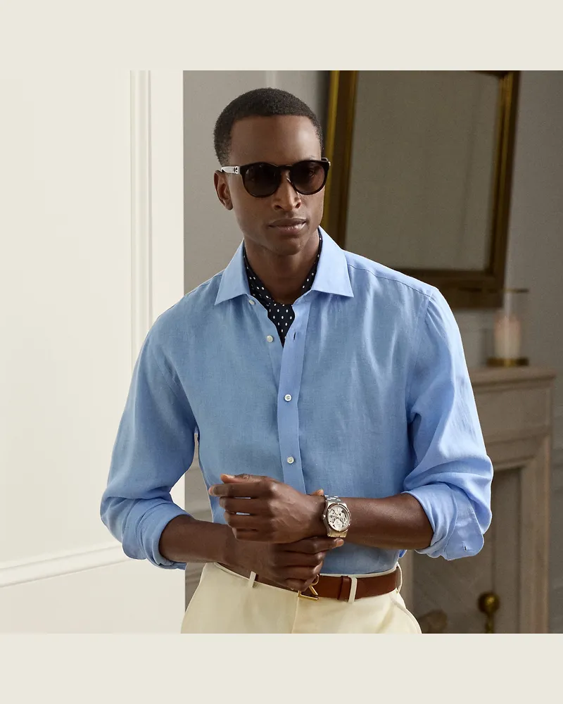 Ralph Lauren Leinenhemd Blue