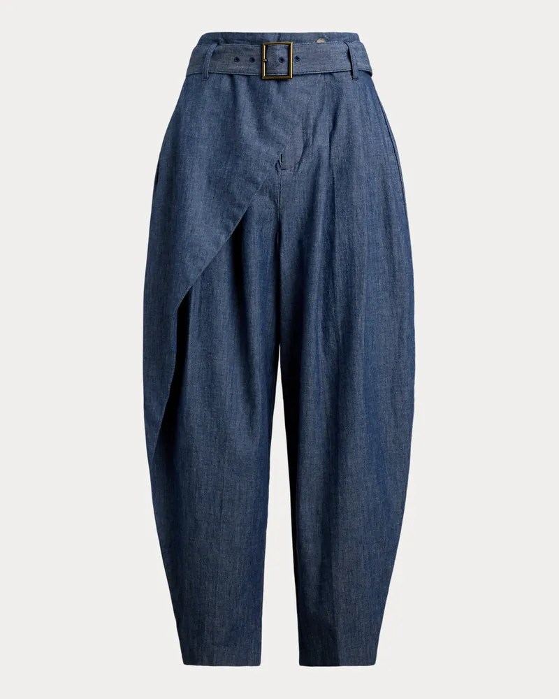 Ralph Lauren Tapered-Fit Wickelhose aus Chambray Blue
