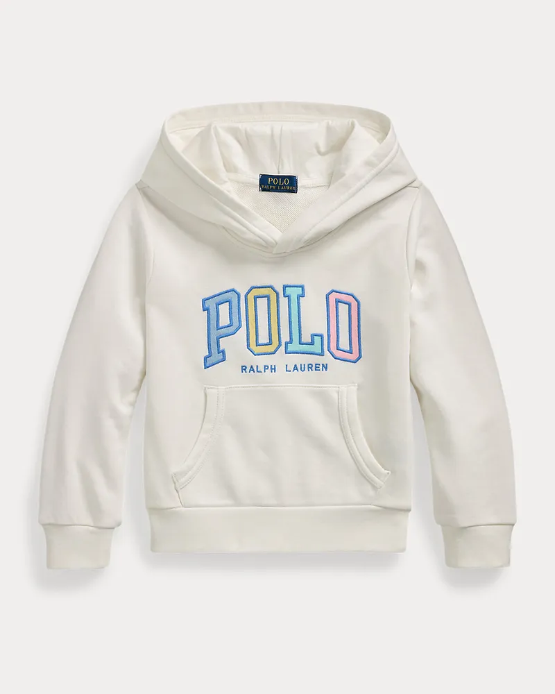 Ralph Lauren Logo-Kapuzenjacke aus French-Terry White