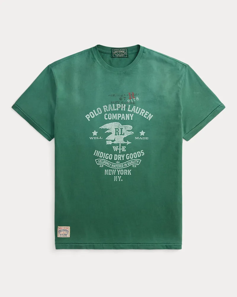 Ralph Lauren Classic-Fit Jersey-T-Shirt mit Grafik Green