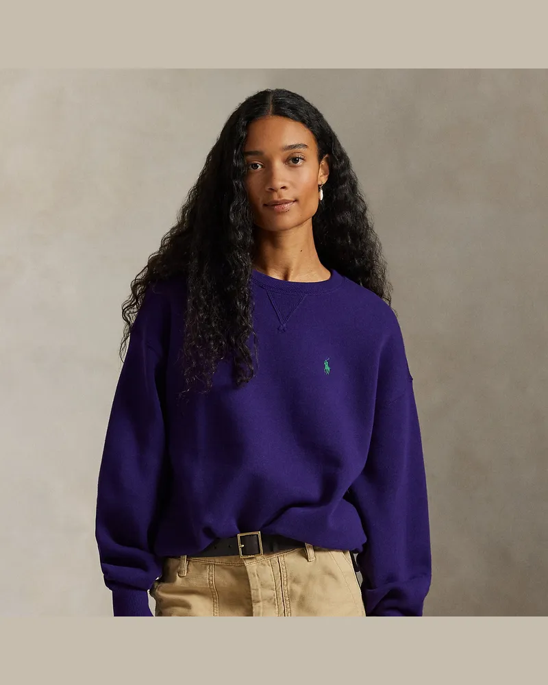 Ralph Lauren Rundhals-Sweatshirt aus Fleece Purple