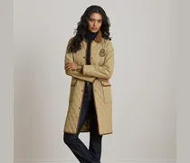 Steppjacke mit Wappen und Kordsamtbesatz