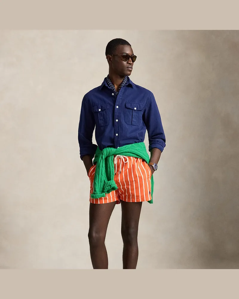 Ralph Lauren Slim-Fit Badeshorts Traveler Orange