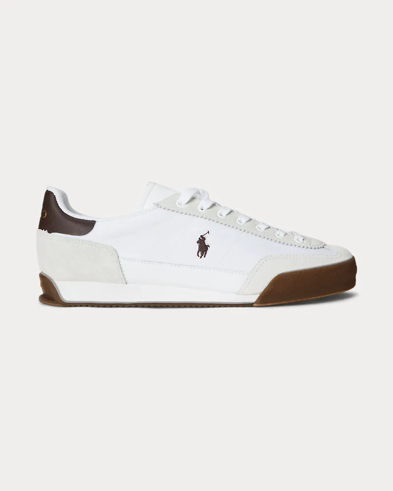 Ralph Lauren Wildleder-Segeltuch-Sneaker Hester White