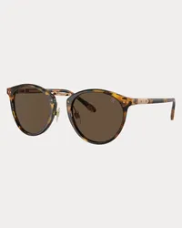 Ralph Lauren Runde Sonnenbrille Automotive Brown