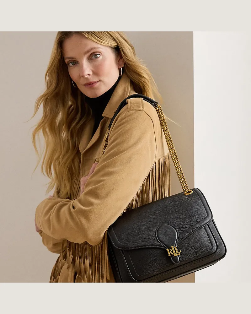 Ralph Lauren Mittelgroße wandelbare Tasche Bradley Black