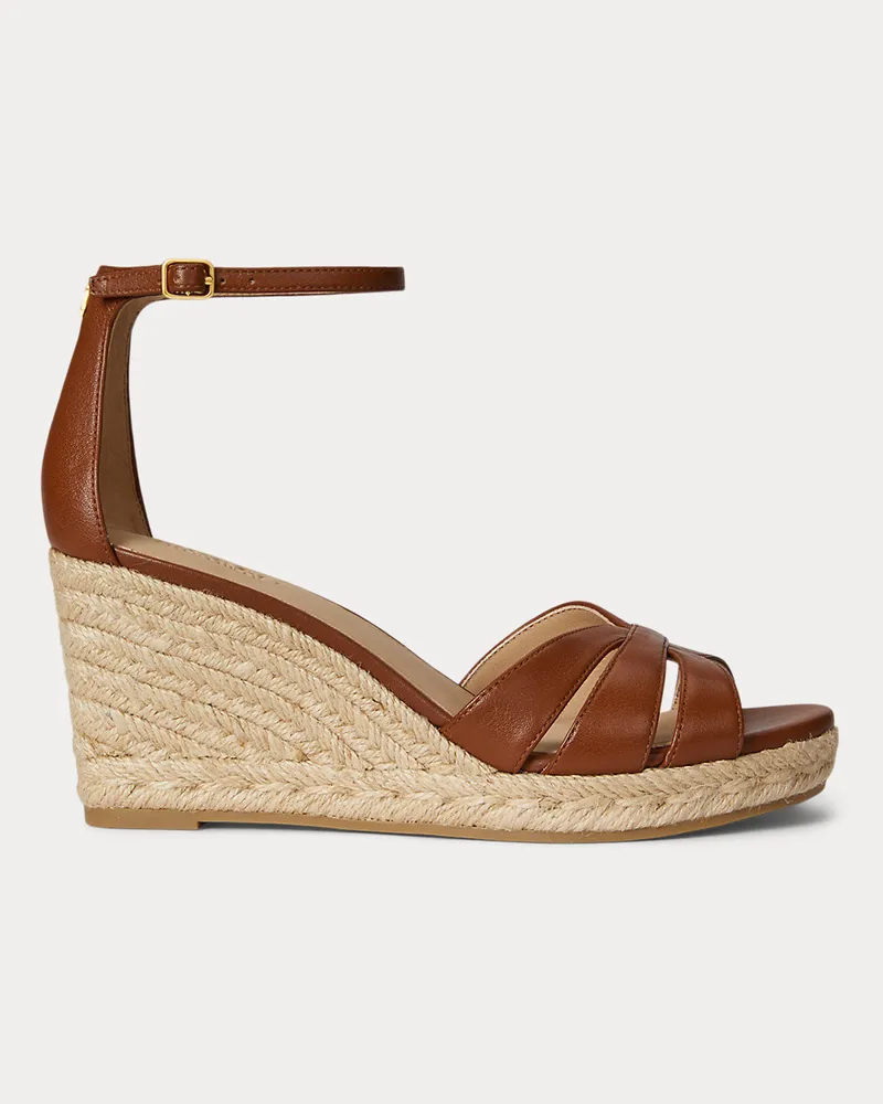 Ralph Lauren Espadrille Nellie aus Nappaleder Brown
