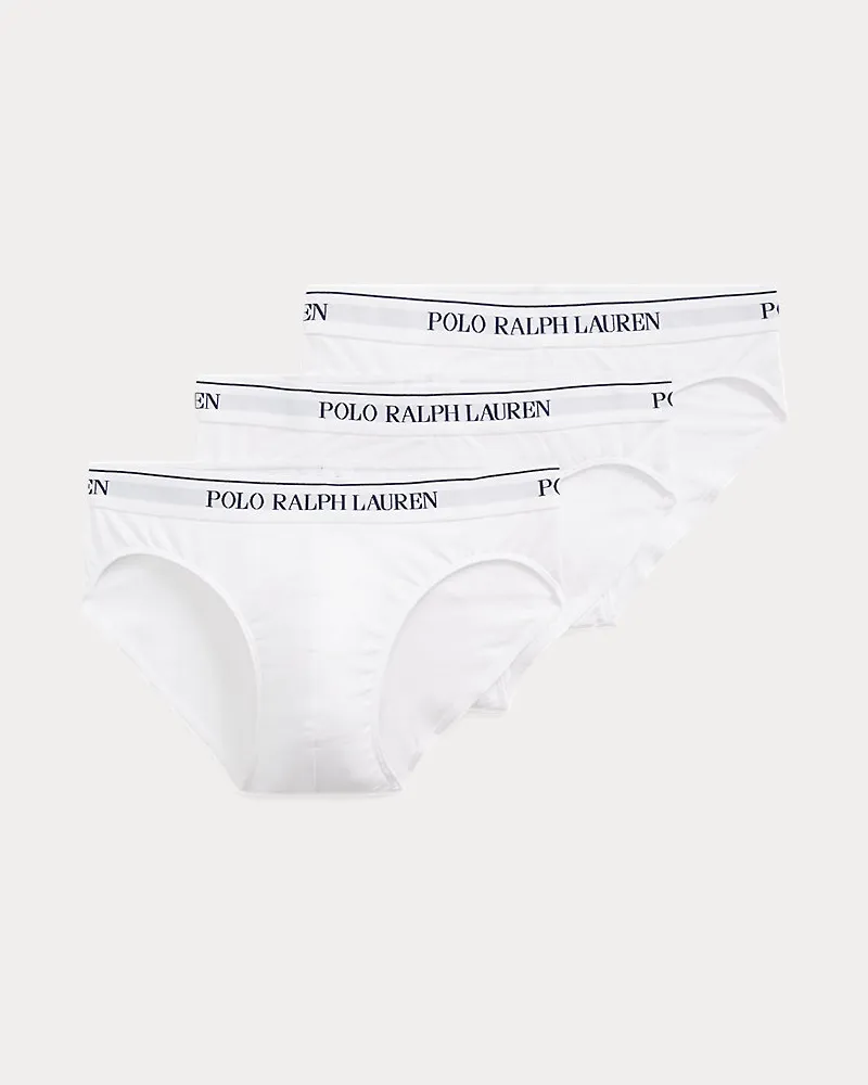 Ralph Lauren Dreierpack Slips White