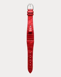 Ralph Lauren Small-Stirrup-Armband, Alligatorleder Red