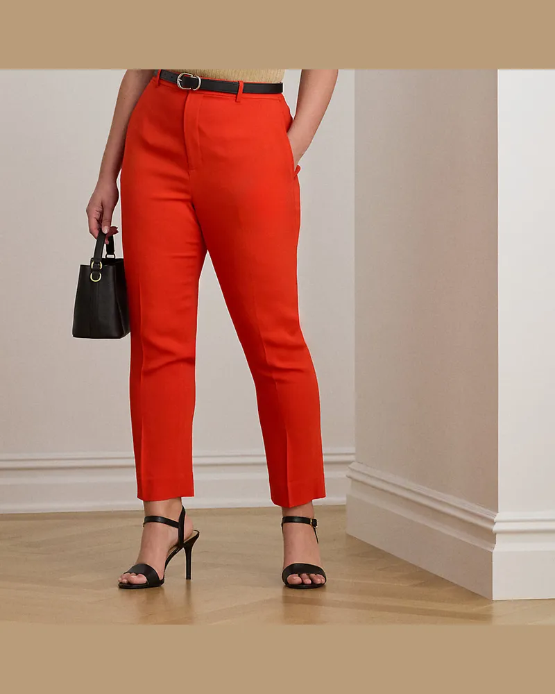 Ralph Lauren Plus Größen - Stretch-Cady-Hose in 3/4-Länge Red
