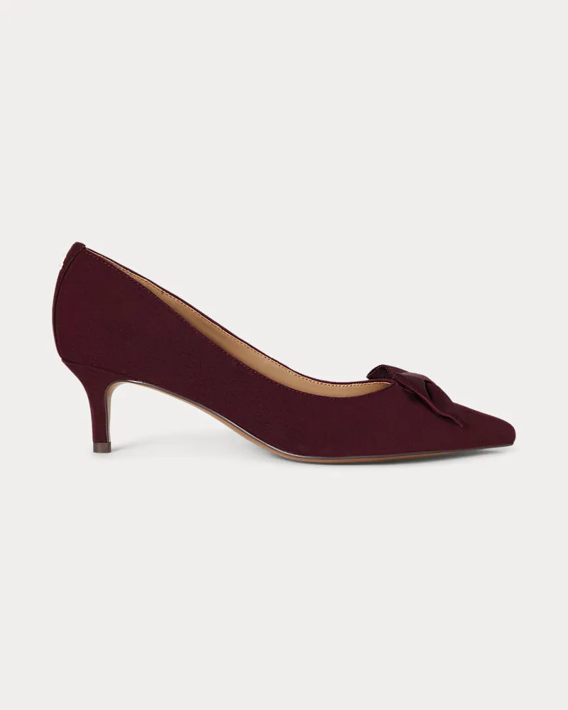 Ralph Lauren Wildlederpumps Adrienne mit Schleife Red