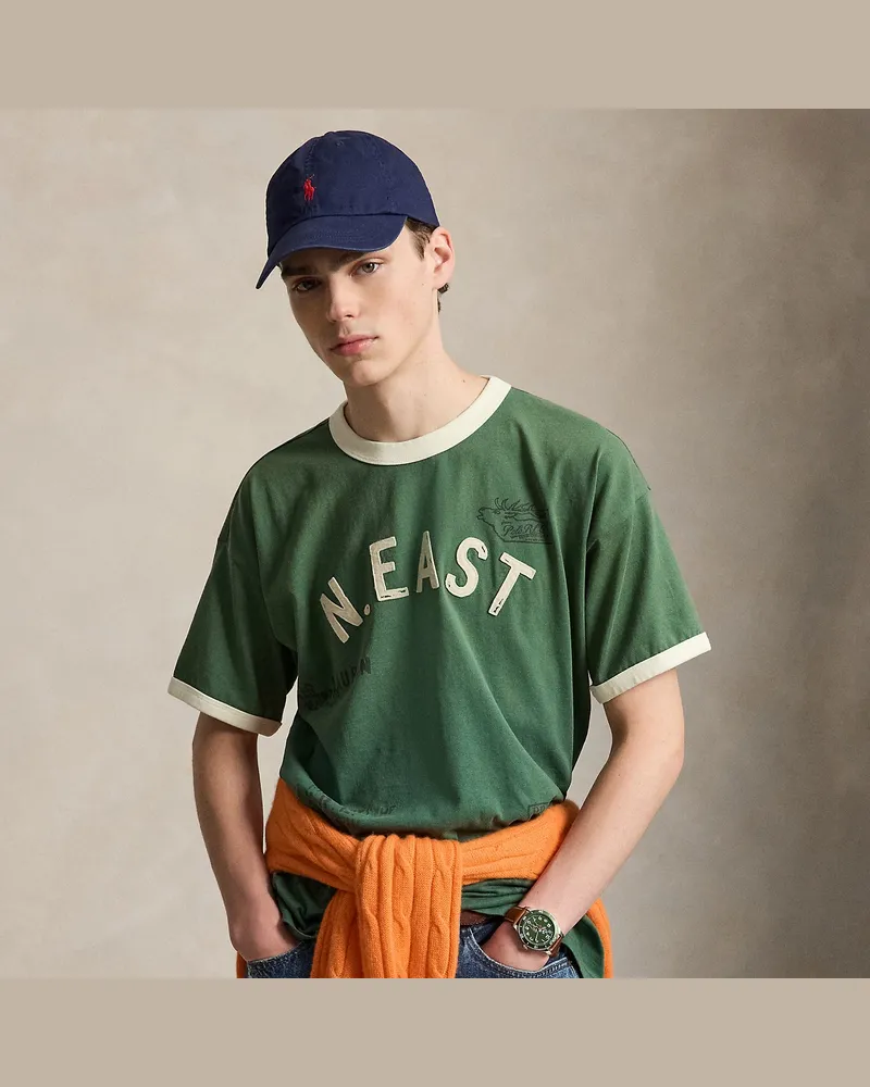 Ralph Lauren Vintage-Fit Jersey-T-Shirt mit Grafik Green