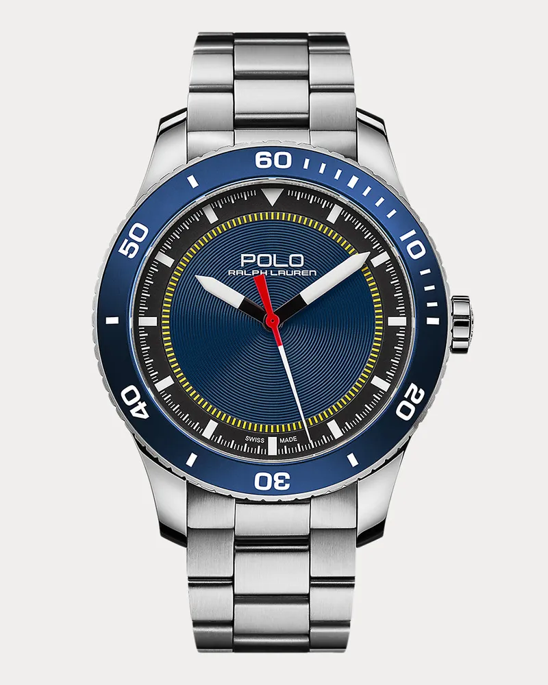 Ralph Lauren Armbanduhr Polo Sport mit blauer Lünette Blue