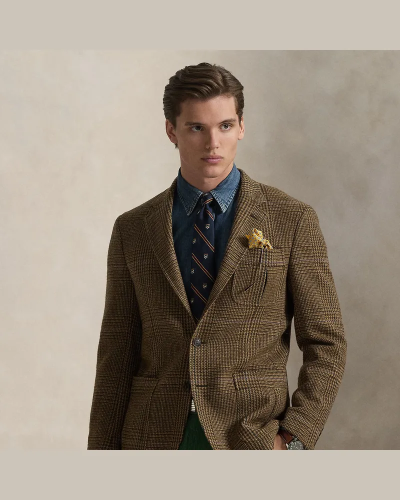 Ralph Lauren Tailored-Fit Polo-Glencheck-Anzugjacke Multi