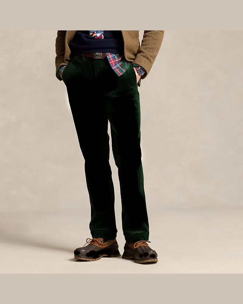 Ralph Lauren Straight-Fit Kordsamthose mit Stretch Green