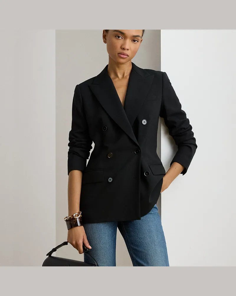 Ralph Lauren Mittelgroße Ledertasche Tasha Black