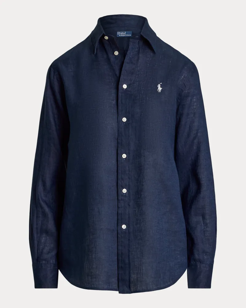 Ralph Lauren Classic-Fit Leinenhemd Blue