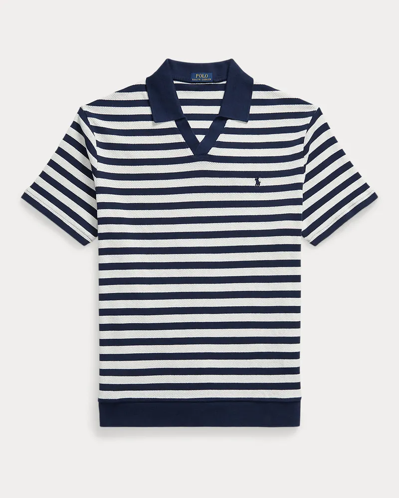 Ralph Lauren Große Größen - Poloshirt mit strukturierten Streifen Blue