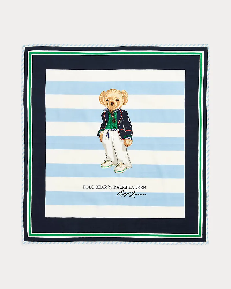 Ralph Lauren Baumwoll-Seiden-Tuch mit Polo Bear Multi