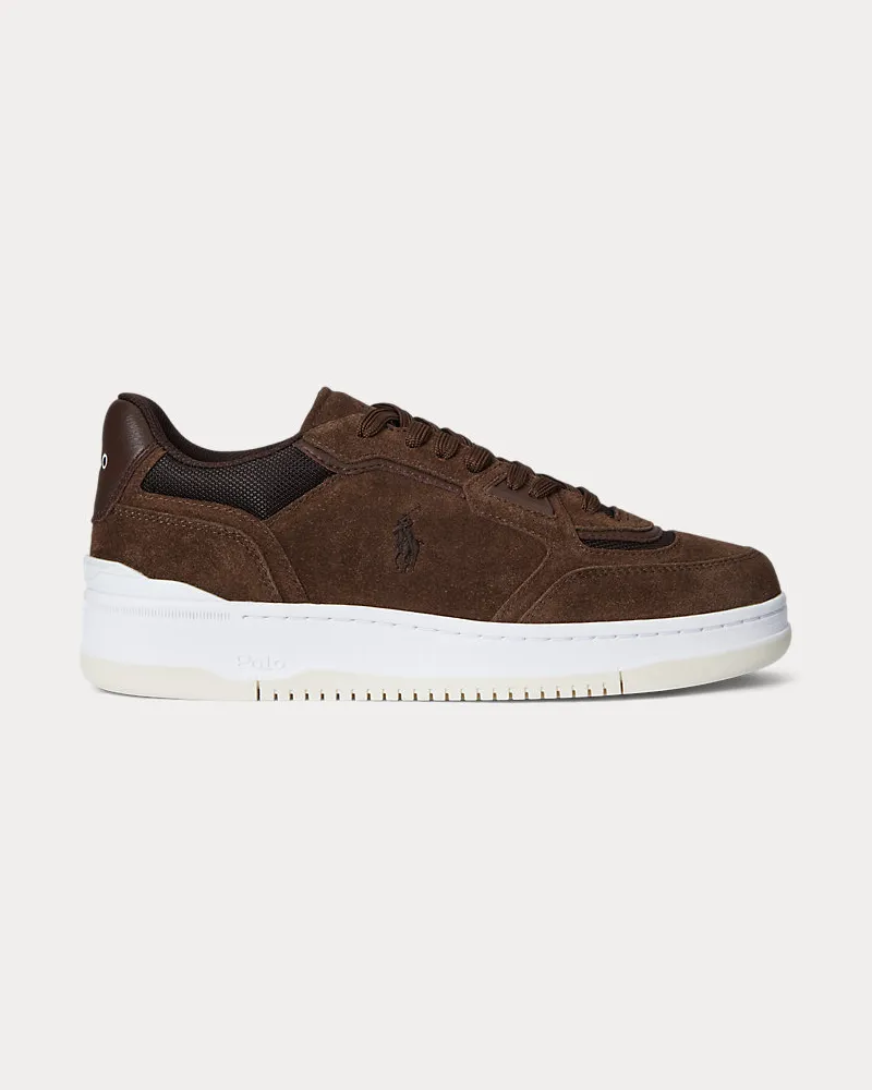 Ralph Lauren Sneaker Open Masters mit Wildlederbahnen Brown