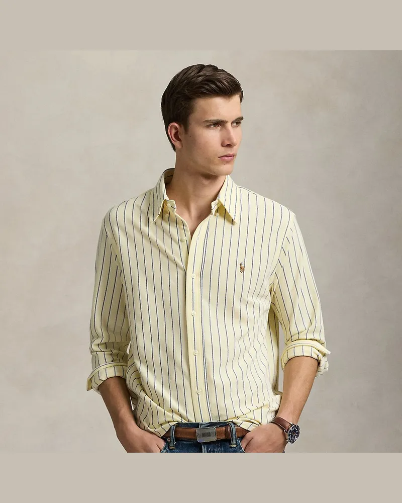 Ralph Lauren Baumwollpiqué-Oxfordhemd mit Streifen Yellow