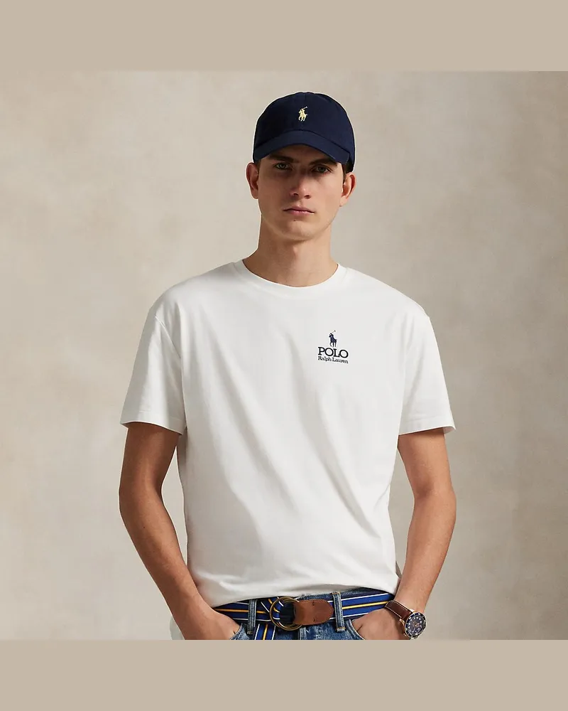 Ralph Lauren Classic-Fit Jersey-T-Shirt mit Logo White
