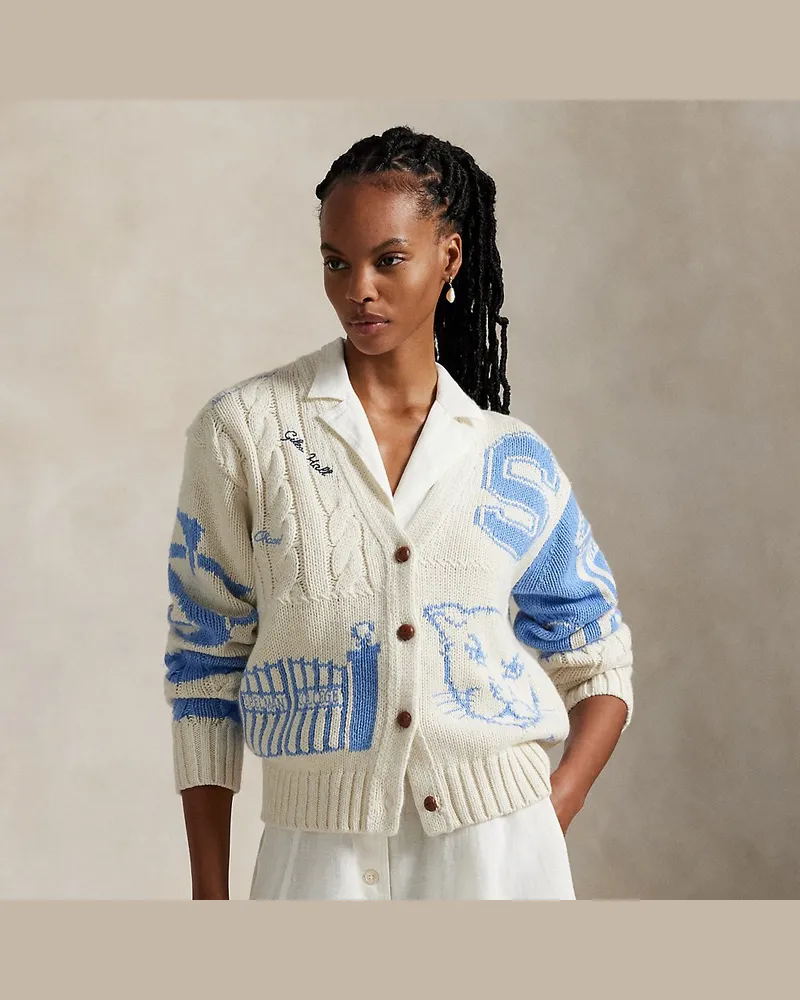 Ralph Lauren Der Patchwork-Cardigan Spelman College White