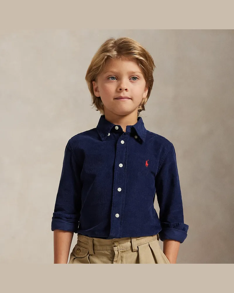 Ralph Lauren Hemd aus Baumwollkordsamt Blue