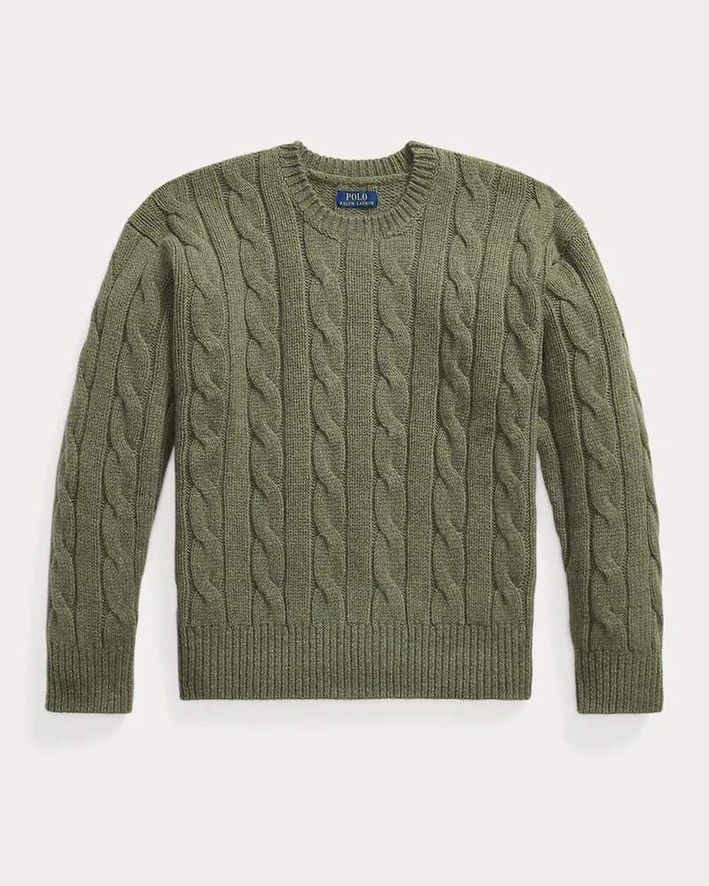 Ralph Lauren Relaxed-Fit Pullover mit Zopfmuster Green