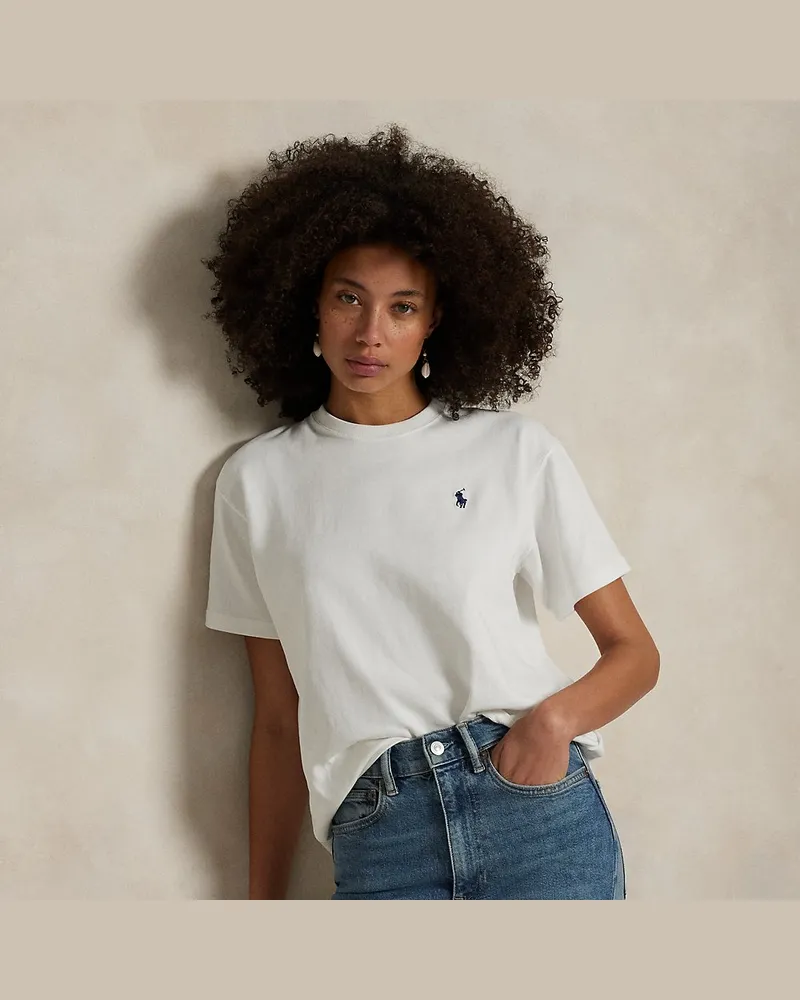 Ralph Lauren Relaxed-Fit T-Shirt aus Baumwolljersey White
