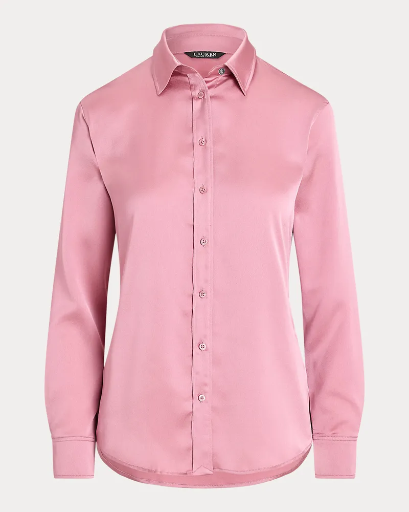 Ralph Lauren Classic-Fit Hemd aus Satin-Charmeuse Pink