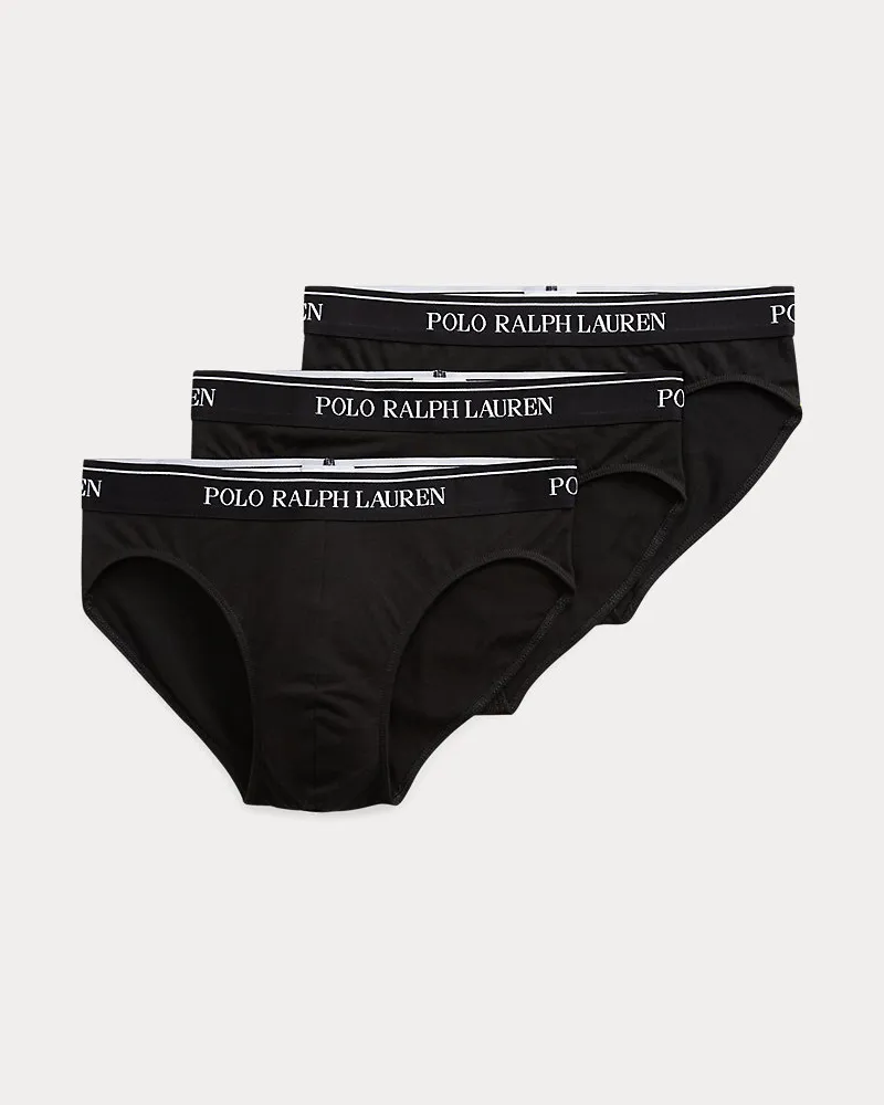 Ralph Lauren Dreierpack Slips Black