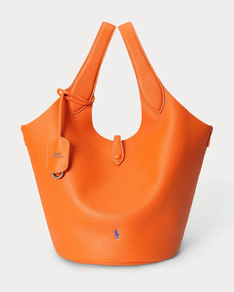 Ralph Lauren Ledertragetasche Polo Play Orange