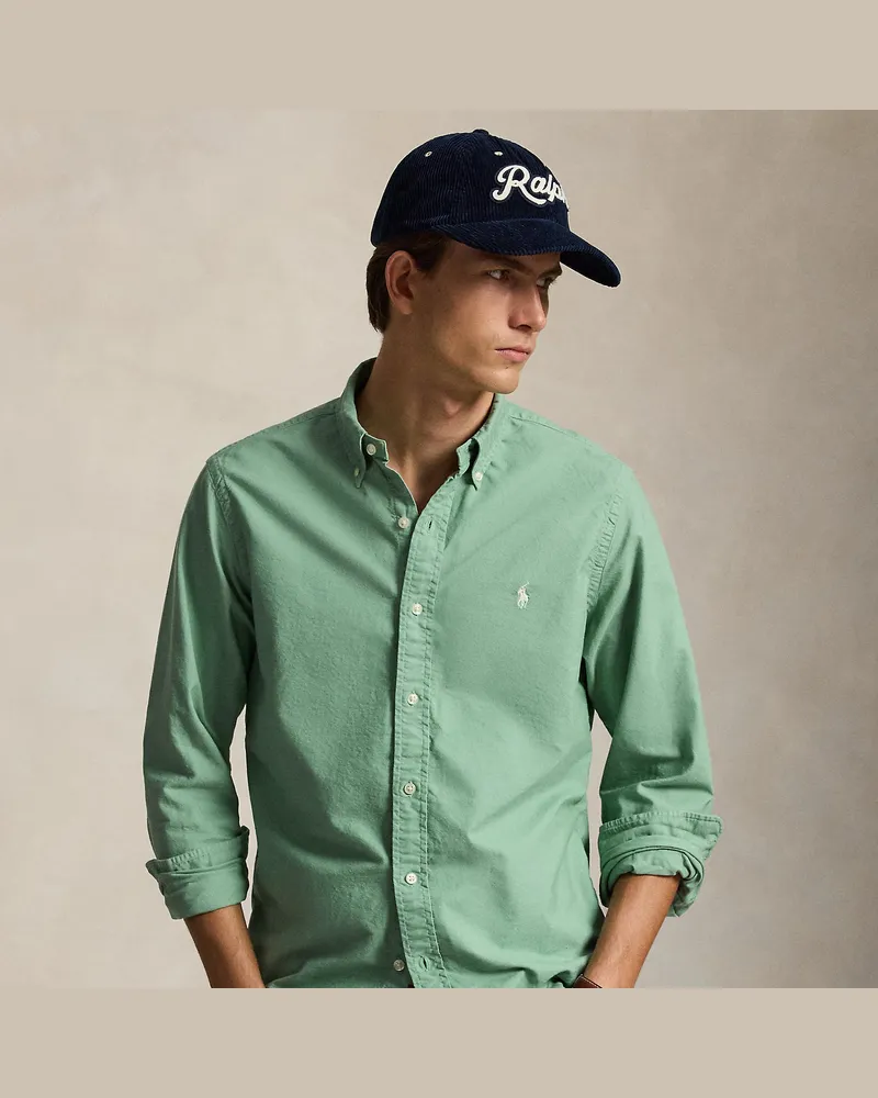Ralph Lauren Gefärbtes Custom-Fit Oxfordhemd Green