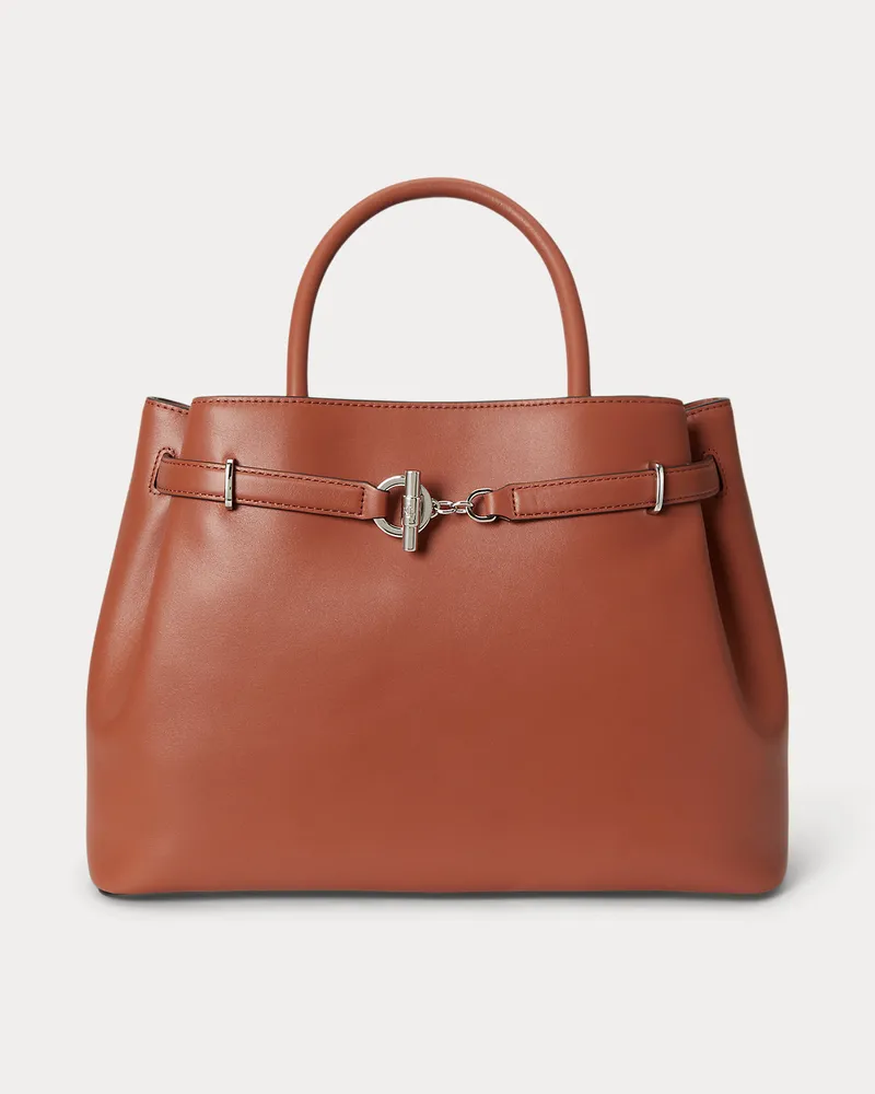 Ralph Lauren Große Leder-Umhängetasche Blaike Red