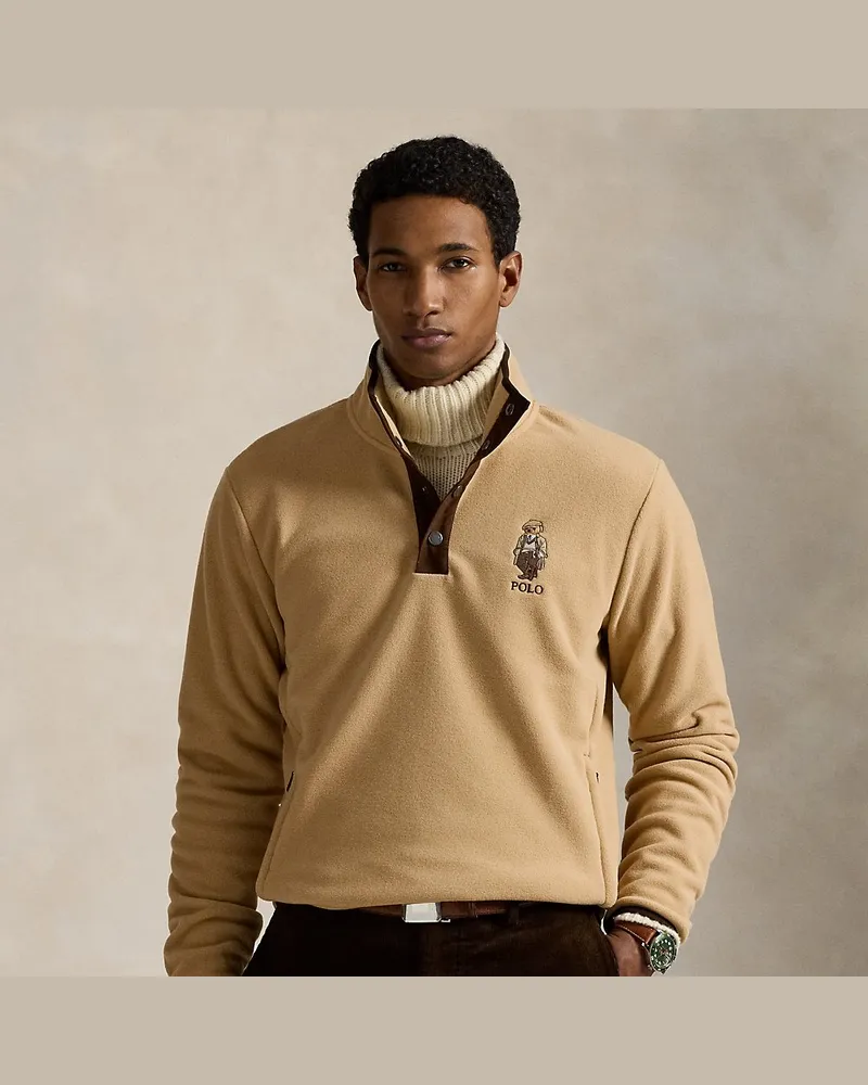 Ralph Lauren Fleecepullover mit Polo Bear Brown
