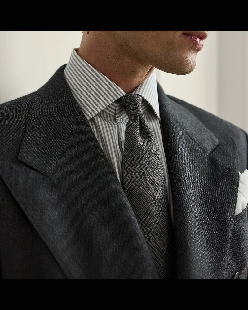 Ralph Lauren Krawatte aus Glencheck-Baumwollflanell Grey