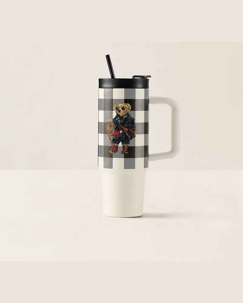 Ralph Lauren Home Trinkflasche mit Polo Bear und Strohhalm Multi