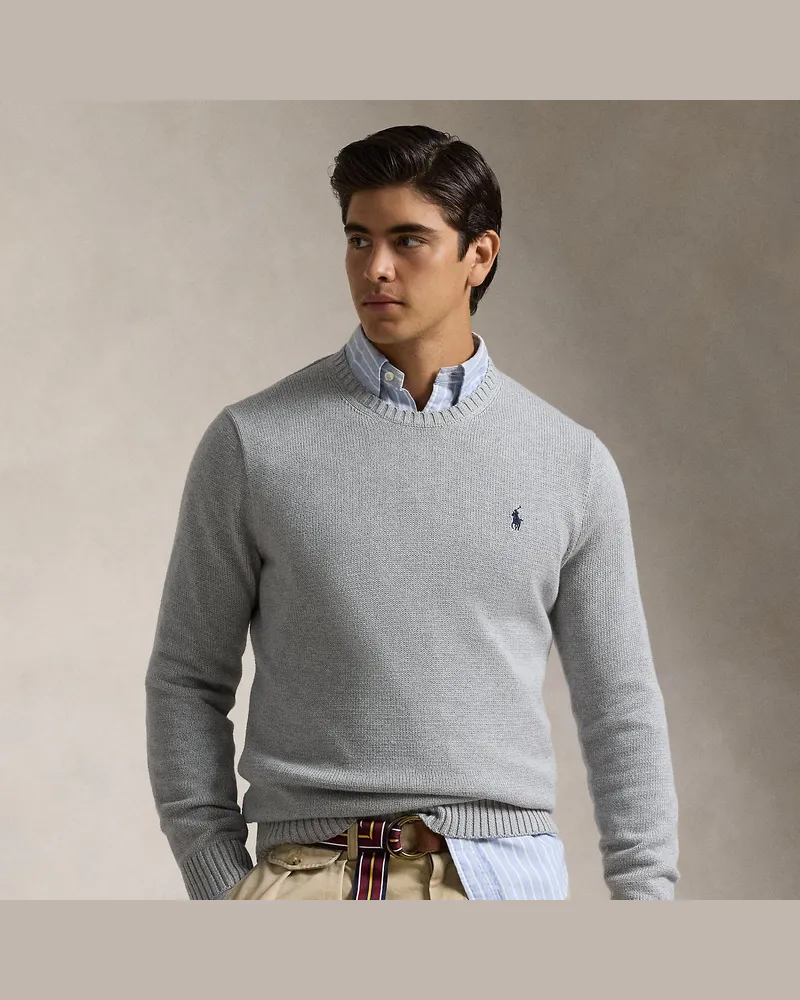 Ralph Lauren Rundhalspullover aus Baumwolle Grey