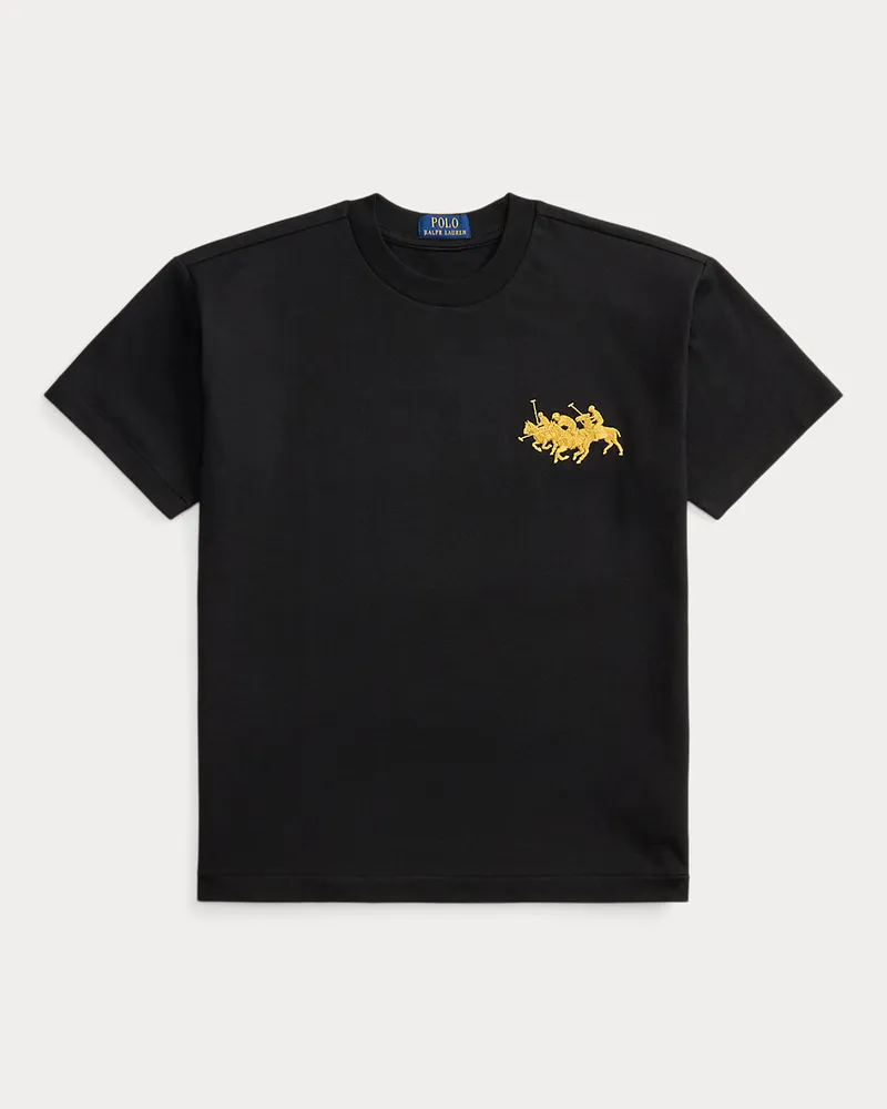 Ralph Lauren Big-Fit T-Shirt mit Dreifach-Pony-Logo Black