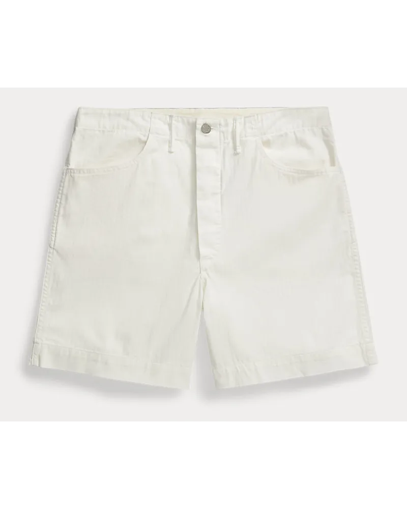 Ralph Lauren Feldshorts aus Fischgrat-Twill White